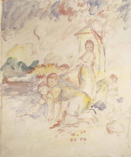 Pierre Renoir The Washerwomen oil painting image
